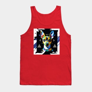 Rat Terrier Puppy Geometric Artwork Tank Top